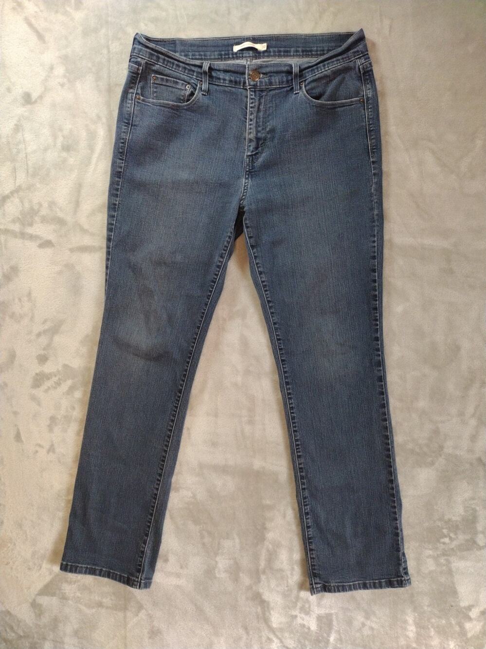 Levis 505 Straight Leg Jeans Womens 12 Blue Stretch Denim Red Tab Streetwear